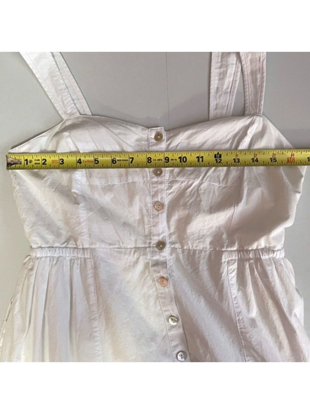 Madewell Tiered White Boho Midi Dress Size 6 - Picture 10 of 12